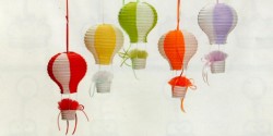 Κρεμαστά Χρωματιστά Αερόστατα για Μπομπονιέρα