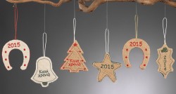 Χριστουγεννιάτικα Κρεμαστά Στολίδια από Λινάτσα και Τσόχα