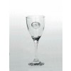 Κρυστάλλινο ποτήρι κρασιού με επάργυρο διακοσμητικό