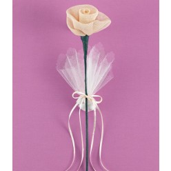 Τριαντάφυλλο Γάζα Εκρού για Μπομπονιέρα Γάμου