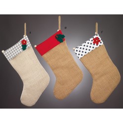 Χριστουγεννιάτικες Κάλτσες με Διακοσμητικά από Τσόχα